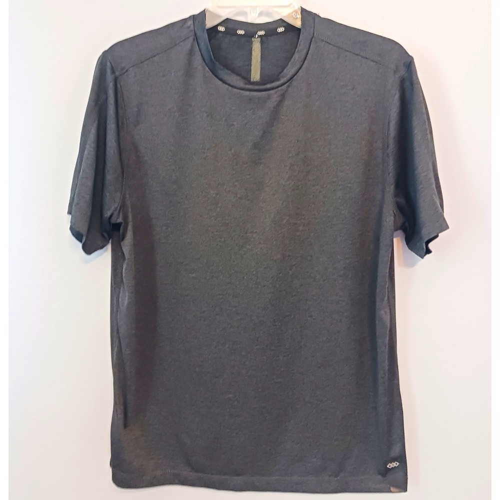 RBX Men's M Gray Lightweight Polyester Crew Neck Short Sleeve T-Shirt Logo